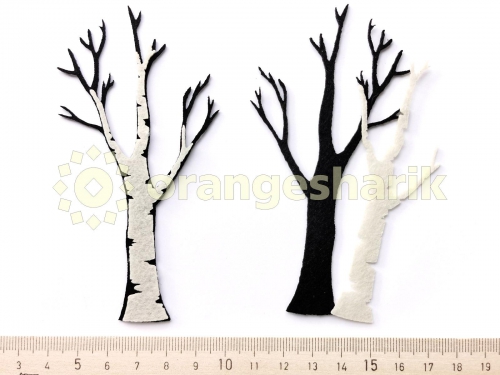 Деревья из фетра - Ствол берёзы