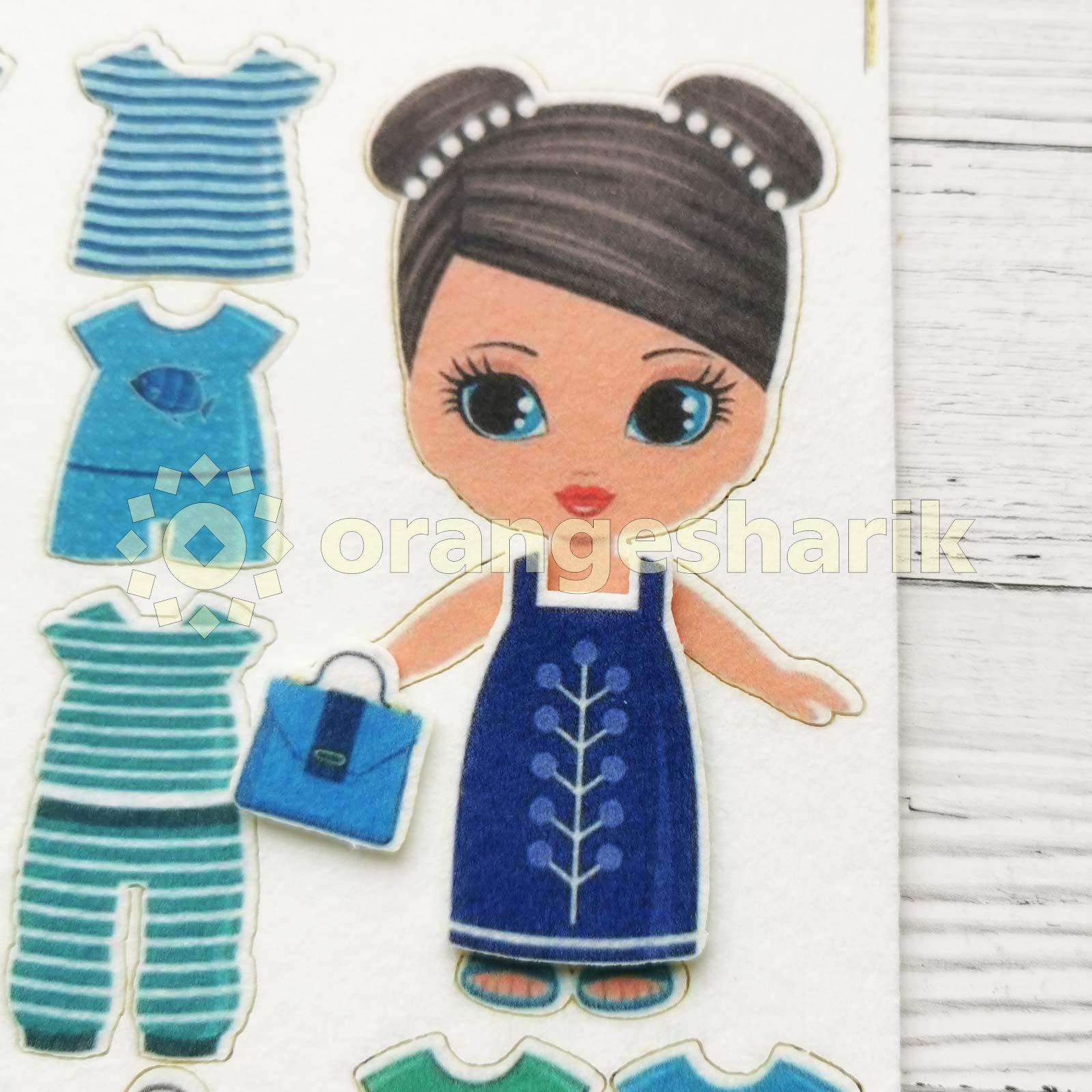 Куколки с одеждой - нарезка по печати