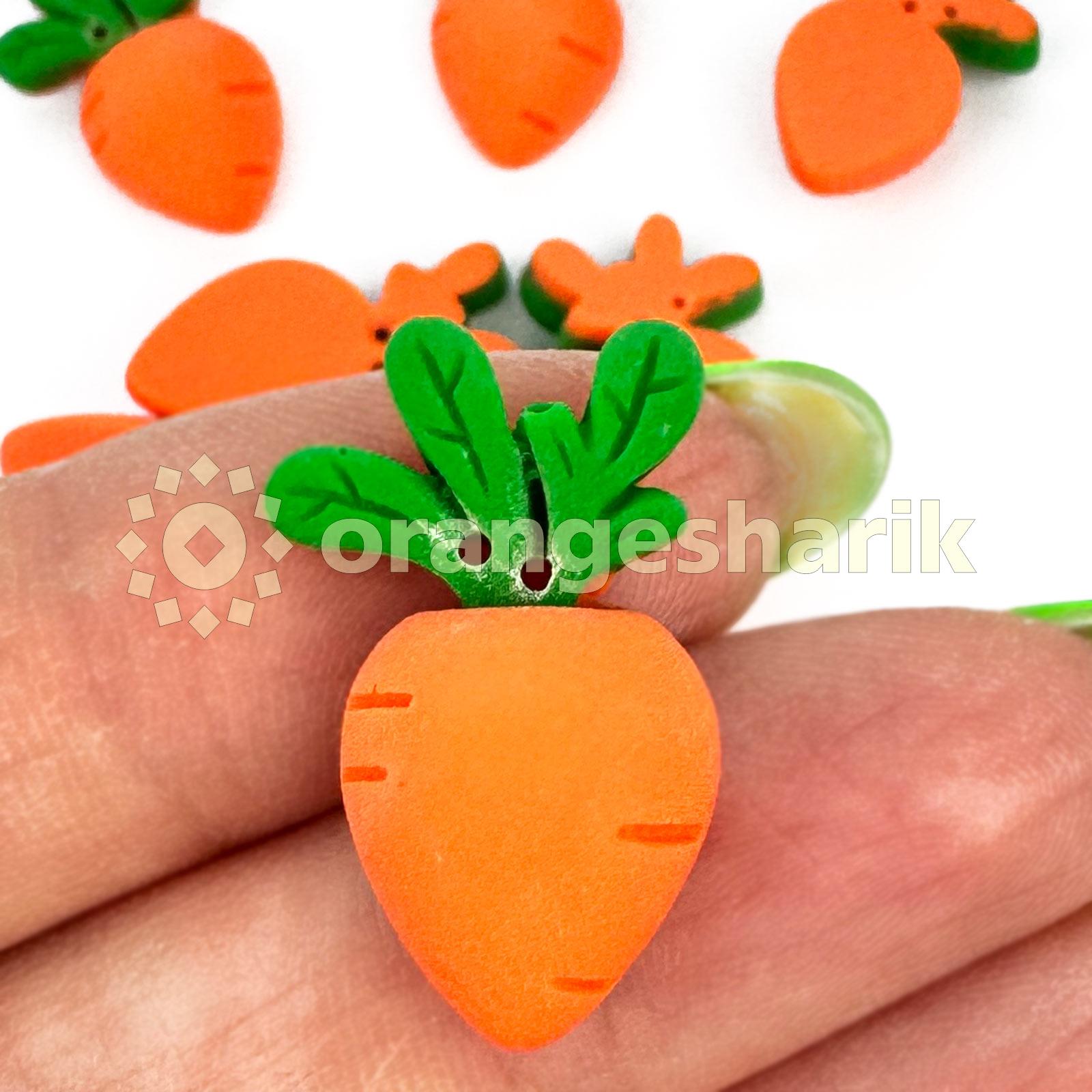Пуговица акриловая Морковь