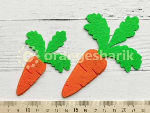 Овощи из фетра - Морковь