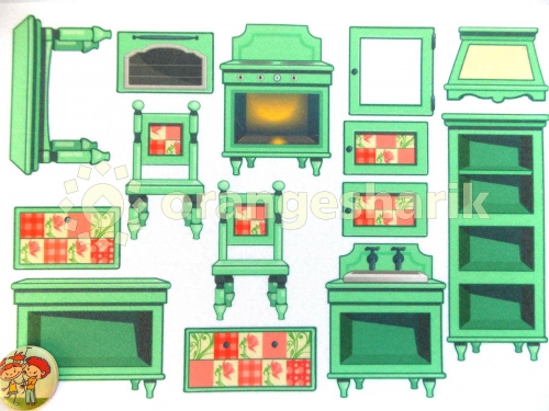 Печать - Кухня зелёная