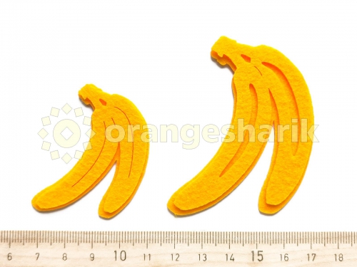 Фрукты, ягоды из фетра - Банан